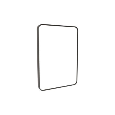 Purus 500x700mm Rounded Front-Lit LED Mirror - Black | Mirrors | BathroomKing 2