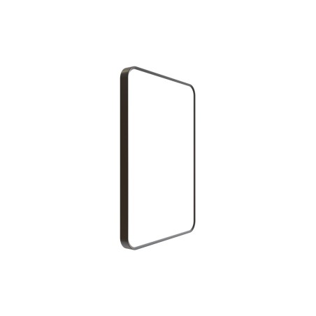 Purus 500x700mm Rounded Front-Lit LED Mirror - Black | Mirrors | BathroomKing