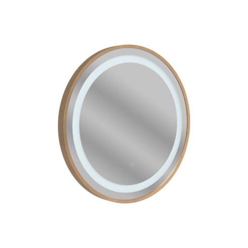 Orinoco 600mm Round Front-Lit LED Mirror - Brushed Bronze | Mirrors | BathroomKing
