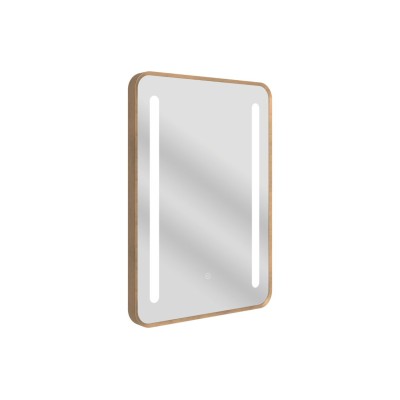 Purus 500x700mm Rounded Front-Lit LED Mirror - Brushed Bronze | Mirrors | BathroomKing
