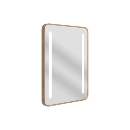 Purus 500x700mm Rounded Front-Lit LED Mirror - Brushed Bronze | Mirrors | BathroomKing