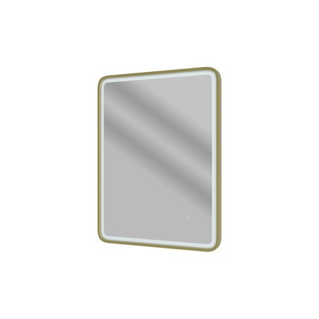 Amazon 600mm Rectangle Front-Lit LED Mirror - Brushed Brass | Mirrors | BathroomKing