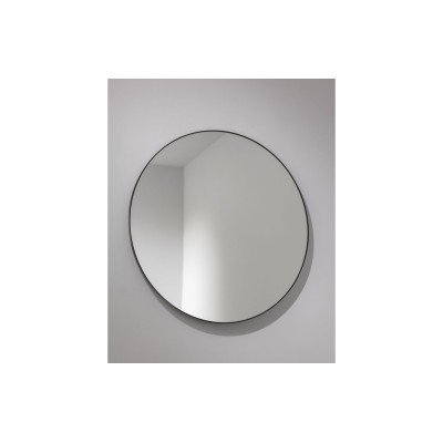 Abode Mayar 600mm Round Mirror - Matt Black | Mirrors | BathroomKing