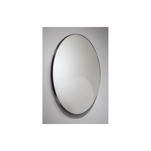 Abode Mayar 600mm Round Mirror - Matt Black | Mirrors | BathroomKing