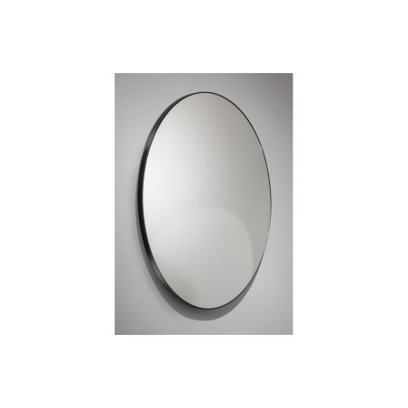 Abode Mayar 600mm Round Mirror - Matt Black | Mirrors | BathroomKing
