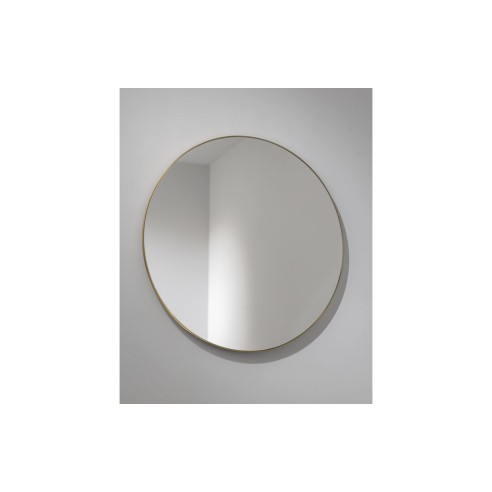 Abode Mayar 600mm Round Mirror - Brushed Brass | Mirrors | BathroomKing