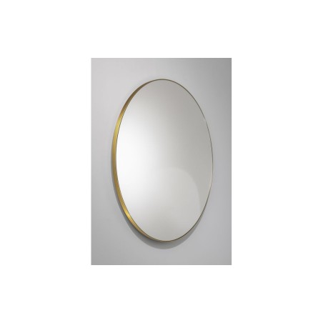 Abode Mayar 600mm Round Mirror - Brushed Brass | Mirrors | BathroomKing
