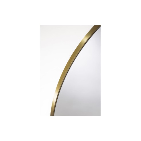 Abode Mayar 600mm Round Mirror - Brushed Brass | Mirrors | BathroomKing