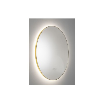 Abode Mayar 600mm Round LED Mirror - Brushed Brass | Mirrors | BathroomKing 2