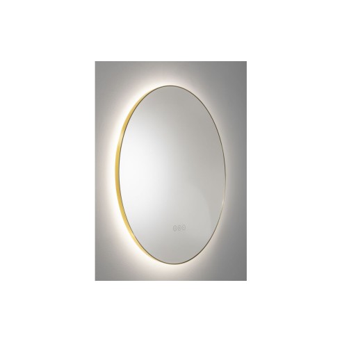 Abode Mayar 600mm Round LED Mirror - Brushed Brass | Mirrors | BathroomKing