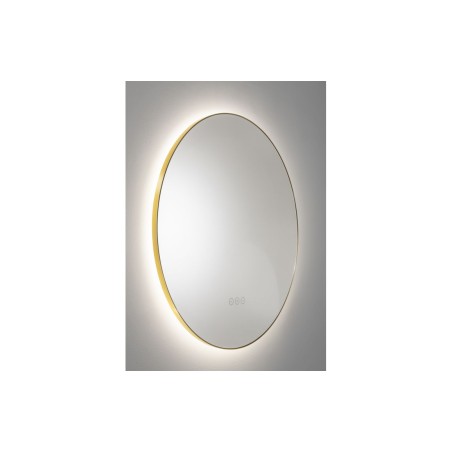 Abode Mayar 600mm Round LED Mirror - Brushed Brass | Mirrors | BathroomKing