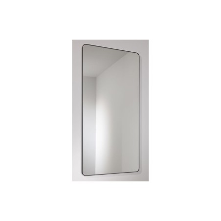 Abode Mayar 450x900mm Tablet Mirror - Matt Black | Mirrors | BathroomKing