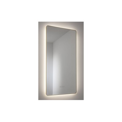Abode Mayar 450x900mm Tablet LED Mirror - Brushed Brass | Mirrors | BathroomKing
