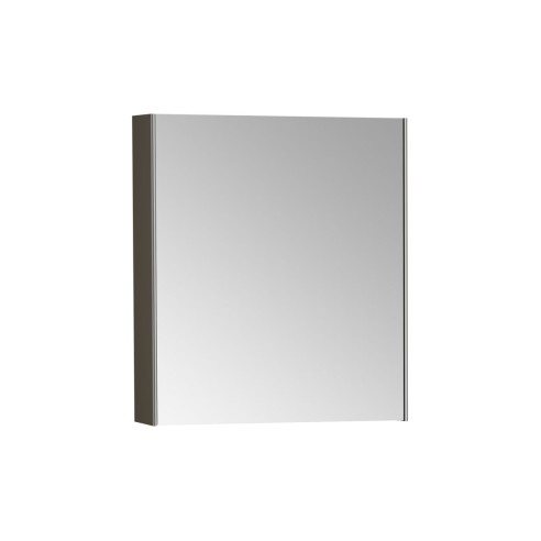VitrA 620x695mm Mirrored Cabinet (LH Hinge) - Brushed Chrome | Mirrors | BathroomKing