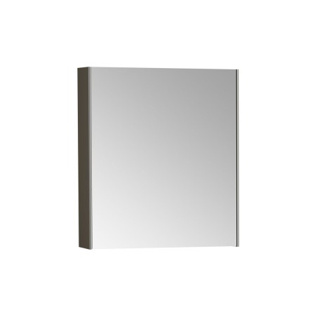 VitrA 620x695mm Mirrored Cabinet (LH Hinge) - Brushed Chrome | Mirrors | BathroomKing