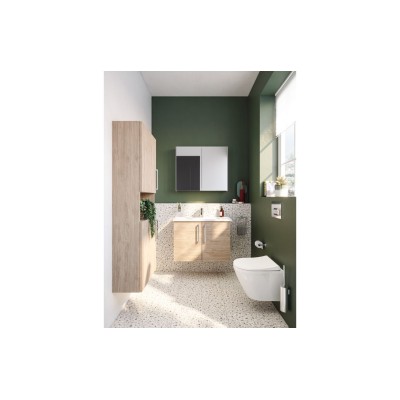 VitrA 820x695mm Mirrored Cabinet - Brushed Chrome | Mirrors | BathroomKing 2