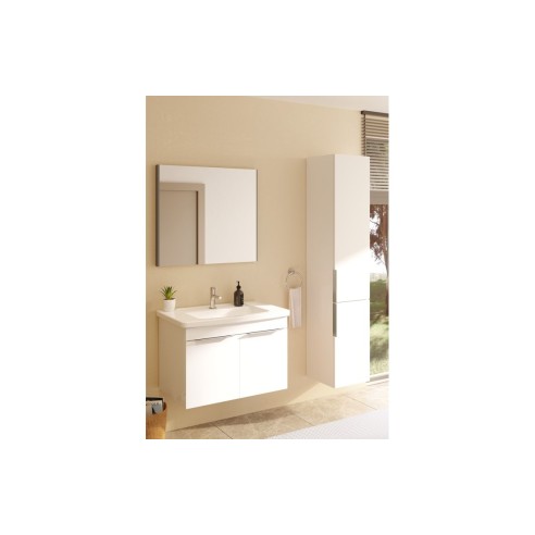 VitrA 820x695mm Rectangular Mirror - Brushed Chrome | Mirrors | BathroomKing