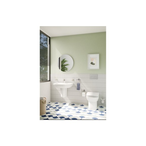 VitrA 795x795mm Round Mirror - Brushed Chrome | Mirrors | BathroomKing