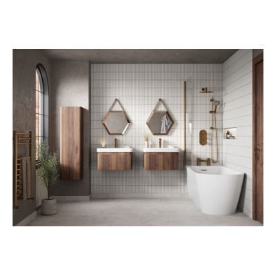 Pablo 500x433mm Hexagonal Mirror - Bronze | Mirrors | BathroomKing 2