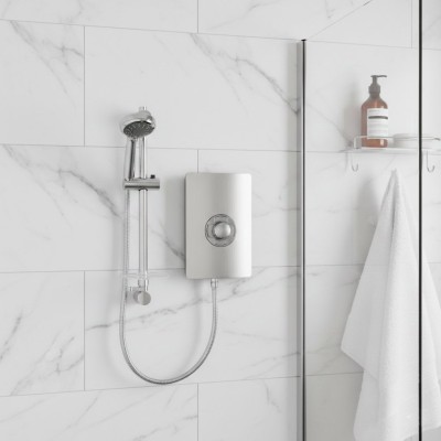 Triton Aspirante 8.5kW Contemporary Electric Shower - Brushe