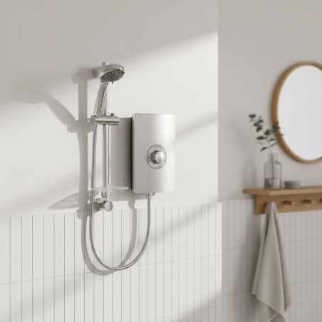 Triton Aspirante 8.5kW Contemporary Electric Shower - Brushe