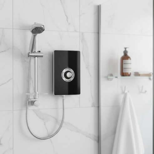 Triton Aspirante 9.5kW Contemporary Electric Shower - Black