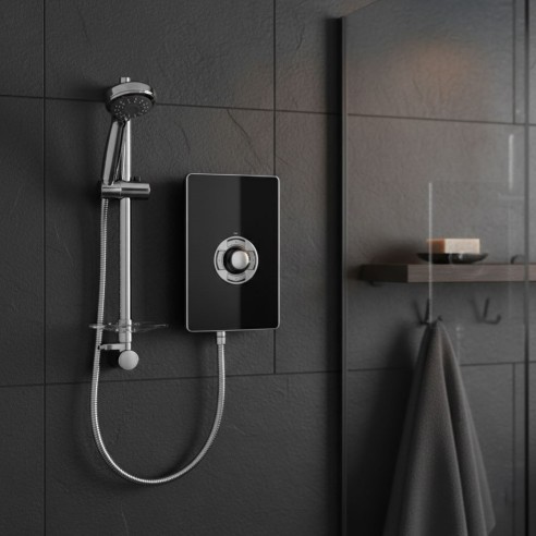 Triton Aspirante 8.5kW Contemporary Electric Shower - Black