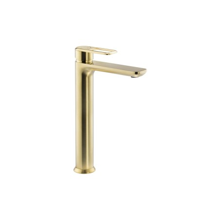 Abode Levarto Tall Basin Mixer - Brushed Brass | Bathroom Ta