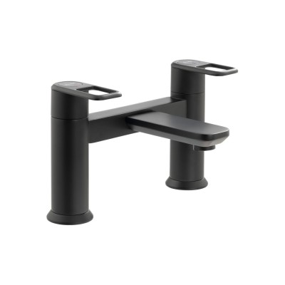 Abode Levarto Deck Mounted Bath Filler - Matt Black | Bathro