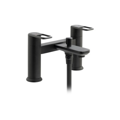 Abode Levarto Deck Mounted Bath Shower Mixer - Matt Black |