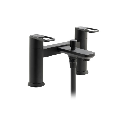 Abode Levarto Deck Mounted Bath Shower Mixer - Matt Black |