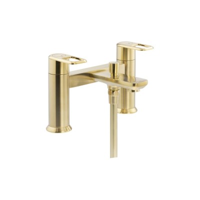 Abode Levarto Deck Mounted Bath Shower Mixer - Brushed Brass
