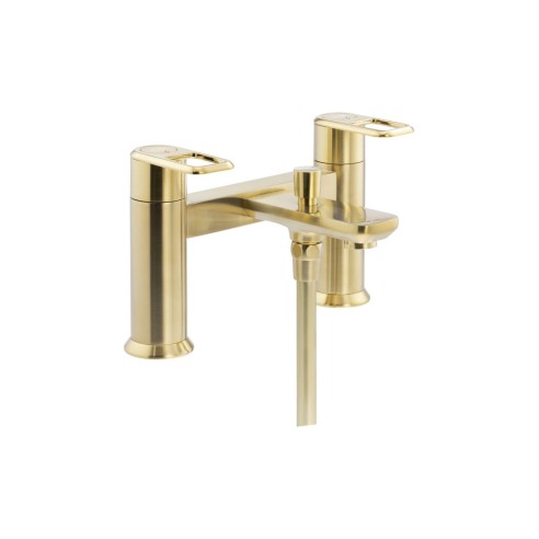 Abode Levarto Deck Mounted Bath Shower Mixer - Brushed Brass