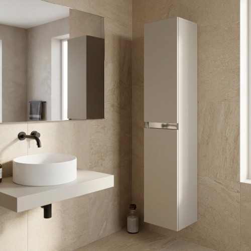 Coviha 300mm 2 Door Wall Hung Tall Unit - Matt Latte 2