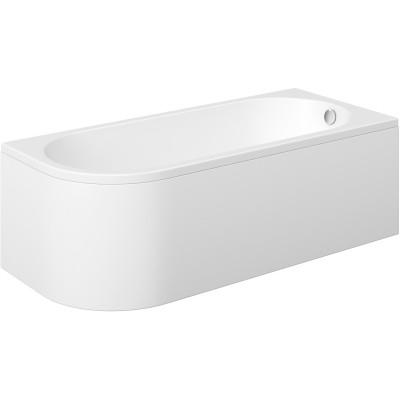 Syracus J Shape 1700x725x600mm 0TH Bath w/Legs (RH) | Baths