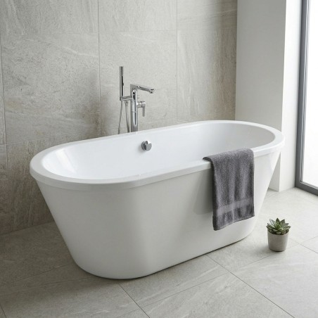 Sorrento 1700x755x570mm Freestanding Bath - No Tap Hole - Detail lifestyle image
