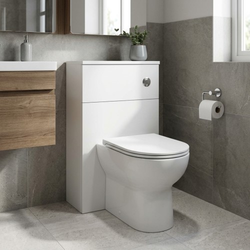 Porto 503mm Floor Standing WC Unit - Matt White 2