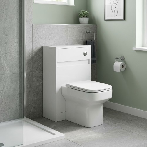 Evoro 500mm Floor Standing WC Unit - White Gloss 2