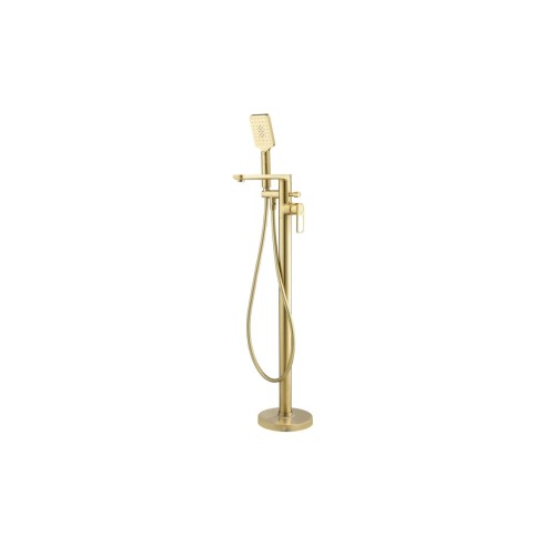 Abode Levarto Floor Standing Bath Shower Mixer - Brushed Bra