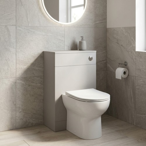 Bau 500mm Standard WC Unit - Matt Dove Grey (Grey Cab) 2