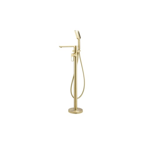 Abode Levarto Floor Standing Bath Shower Mixer - Brushed Bra