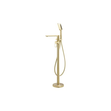 Abode Levarto Floor Standing Bath Shower Mixer - Brushed Bra