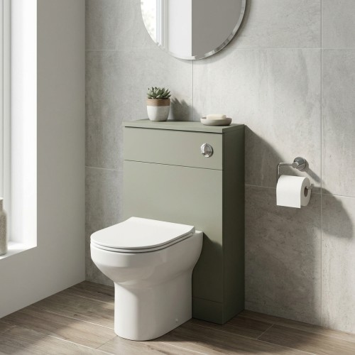 Sintra 500mm WC Unit - Matt Olive Green | BathroomKing 2