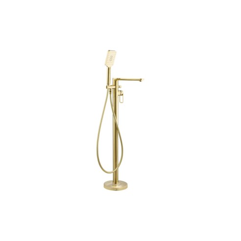 Abode Levarto Floor Standing Bath Shower Mixer - Brushed Bra