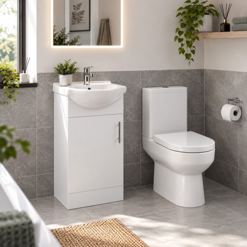 Tavira 450mm Vanity & Close Coupled Toilet Pack | BathroomKing