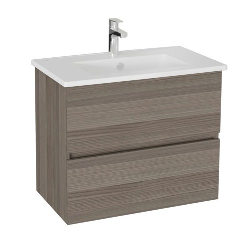 VitrA S20 Square 80cm 2 Drawer Wall Hung Basin Unit - Cordoba