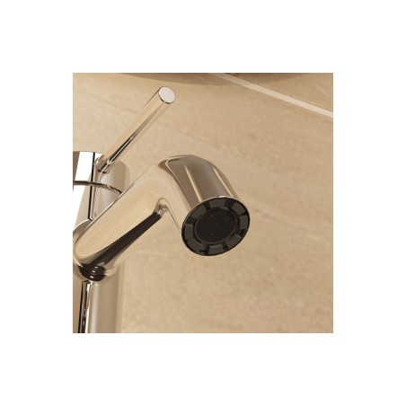 VitrA Minimax Round Tall Basin Mixer - Brushed Brass | Bathr