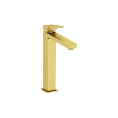 VitrA Minimax Square Tall Basin Mixer - Brushed Brass | Bath