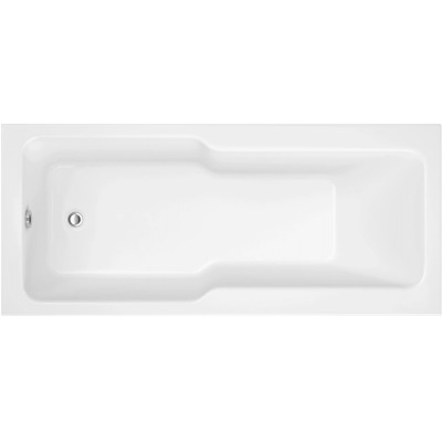 Monza 1700mm C-Shaped Single Ended Shower Bath | BathroomKing