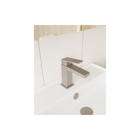 VitrA Minimax Square Standard Basin Mixer - Brushed Nickel |